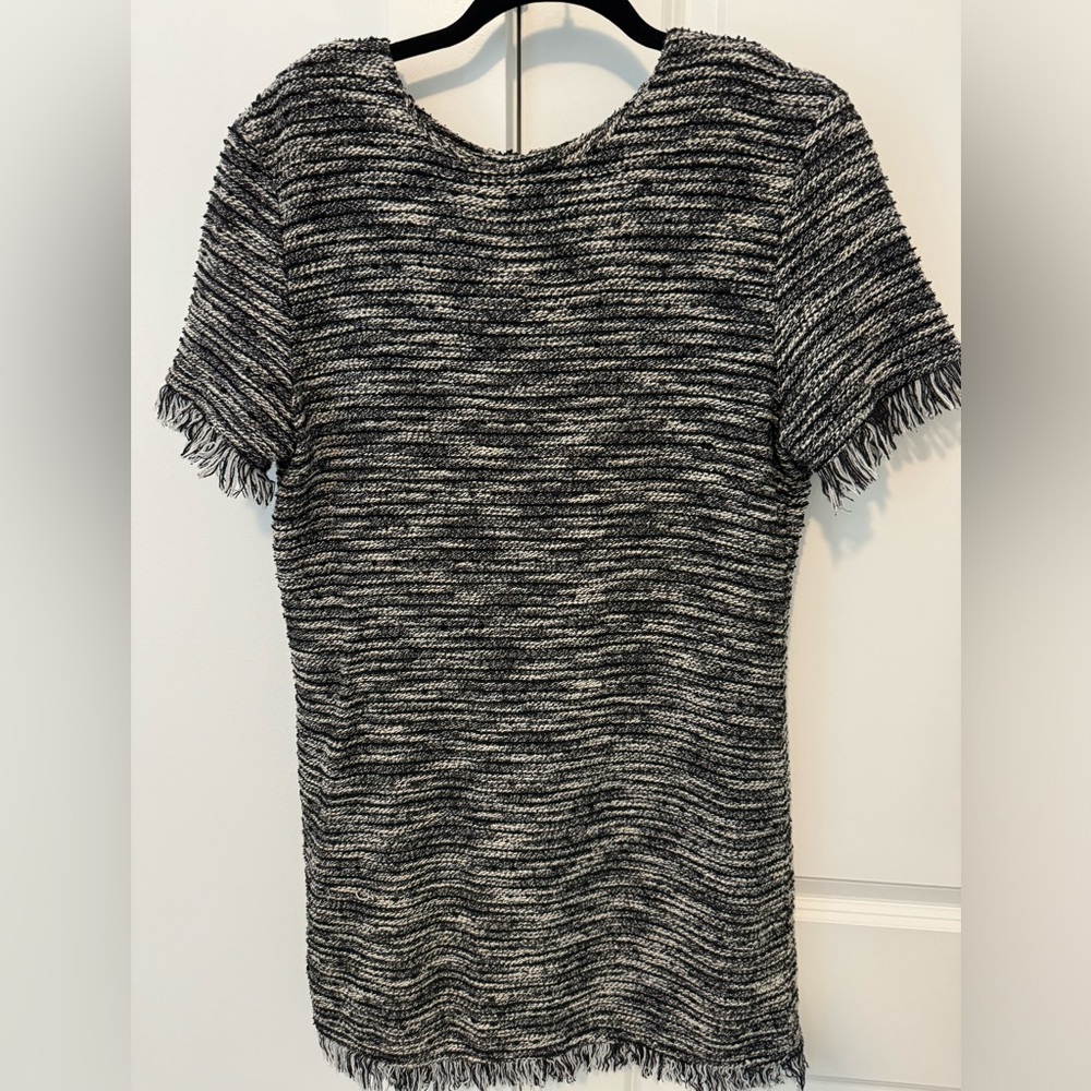 Black and White Sweater Shift Dress